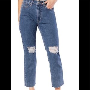 Ultra High Rise Straight Cropped Jeans